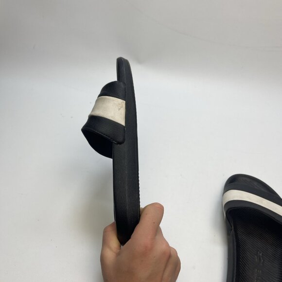 Lacoste Croco-Slide 120-3-US Wom Sz 7 US - Black / White Slip on Slides Sandals - Picture 12 of 16